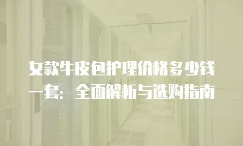 女款牛皮包护理价格多少钱一套：全面解析与选购指南