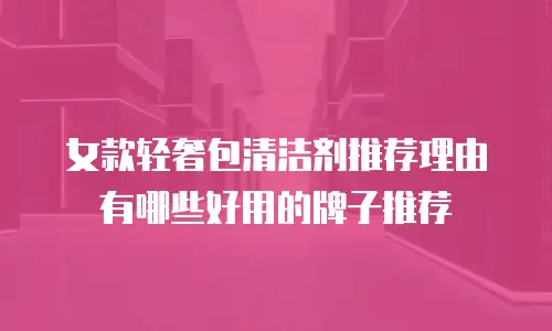 女款轻奢包清洁剂推荐理由有哪些好用的牌子推荐