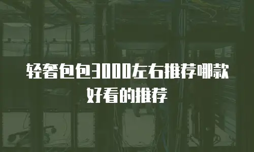 轻奢包包3000左右推荐哪款好看的推荐