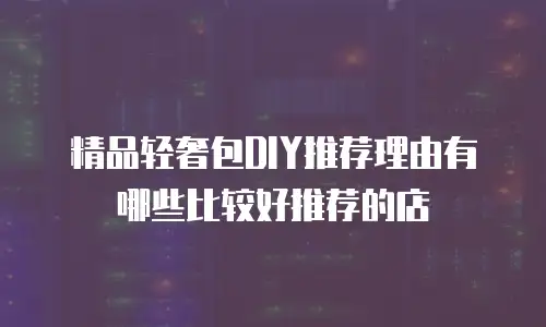 精品轻奢包DIY推荐理由有哪些比较好推荐的店