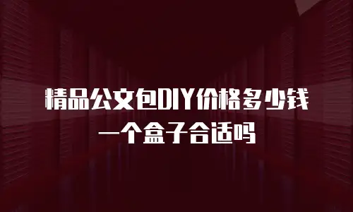 精品公文包DIY价格多少钱一个盒子合适吗