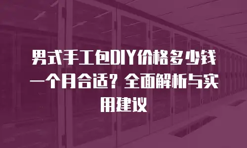 男式手工包DIY价格多少钱一个月合适？全面解析与实用建议