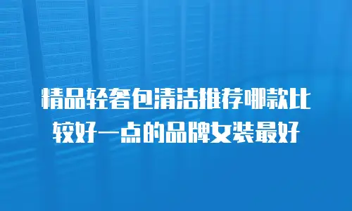 精品轻奢包清洁推荐哪款比较好一点的品牌女装最好