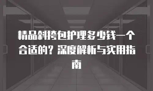 精品斜挎包护理多少钱一个合适的？深度解析与实用指南