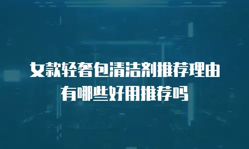 女款轻奢包清洁剂推荐理由有哪些好用推荐吗