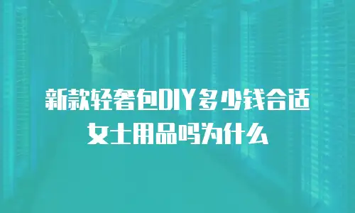 新款轻奢包DIY多少钱合适女士用品吗为什么