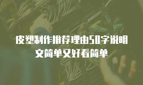 皮塑制作推荐理由50字说明文简单又好看简单