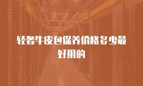 轻奢牛皮包保养价格多少最好用的