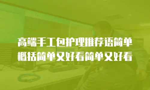 高端手工包护理推荐语简单概括简单又好看简单又好看