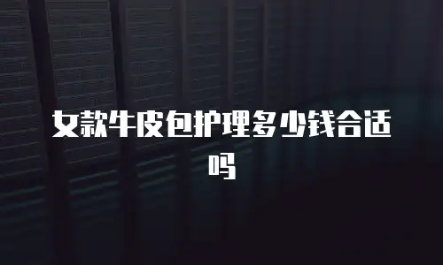 女款牛皮包护理多少钱合适吗