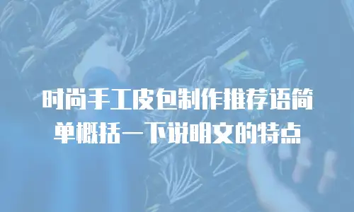 时尚手工皮包制作推荐语简单概括一下说明文的特点