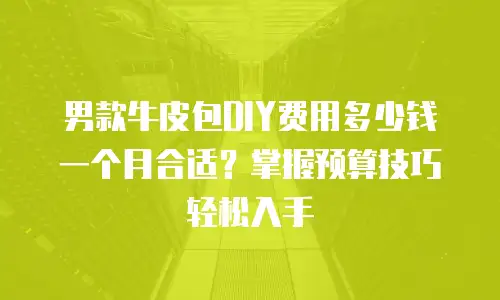男款牛皮包DIY费用多少钱一个月合适？掌握预算技巧轻松入手