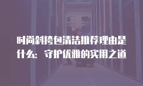 时尚斜挎包清洁推荐理由是什么：守护优雅的实用之道