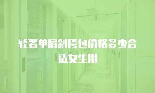 轻奢单肩斜挎包价格多少合适女生用