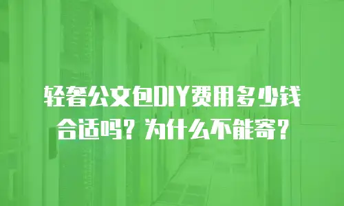 轻奢公文包DIY费用多少钱合适吗？为什么不能寄？