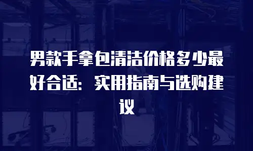 男款手拿包清洁价格多少最好合适：实用指南与选购建议