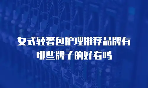 女式轻奢包护理推荐品牌有哪些牌子的好看吗