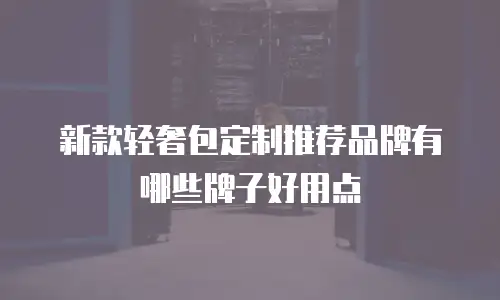 新款轻奢包定制推荐品牌有哪些牌子好用点