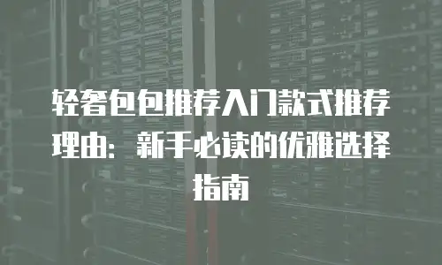 轻奢包包推荐入门款式推荐理由：新手必读的优雅选择指南