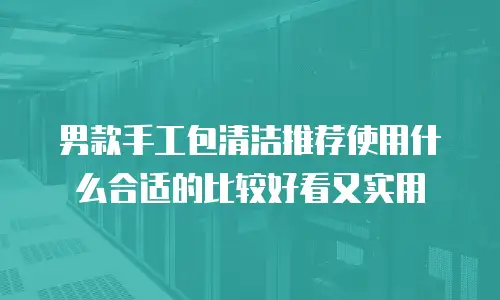 男款手工包清洁推荐使用什么合适的比较好看又实用