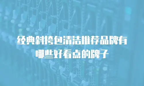 经典斜挎包清洁推荐品牌有哪些好看点的牌子