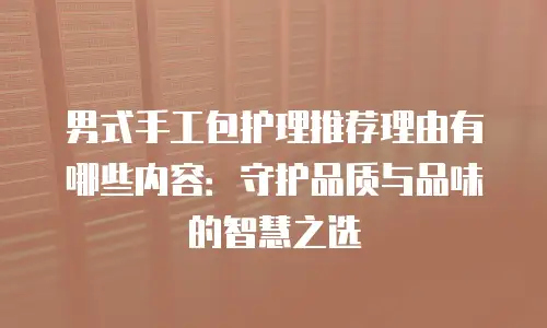 男式手工包护理推荐理由有哪些内容：守护品质与品味的智慧之选