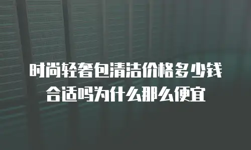 时尚轻奢包清洁价格多少钱合适吗为什么那么便宜