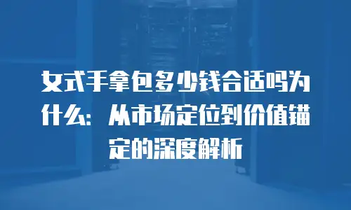 女式手拿包多少钱合适吗为什么：从市场定位到价值锚定的深度解析