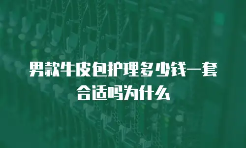男款牛皮包护理多少钱一套合适吗为什么