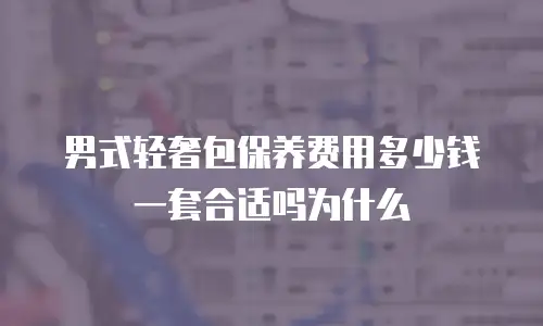 男式轻奢包保养费用多少钱一套合适吗为什么