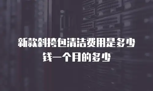 新款斜挎包清洁费用是多少钱一个月的多少