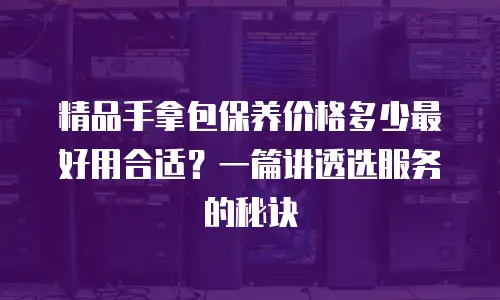 精品手拿包保养价格多少最好用合适？一篇讲透选服务的秘诀
