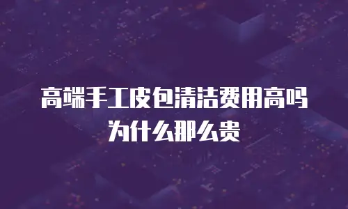 高端手工皮包清洁费用高吗为什么那么贵