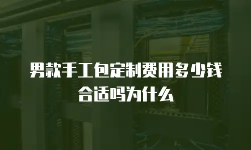 男款手工包定制费用多少钱合适吗为什么