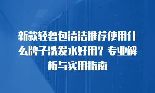 新款轻奢包清洁推荐使用什么牌子洗发水好用？专业解析与实用指南