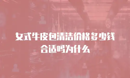 女式牛皮包清洁价格多少钱合适吗为什么