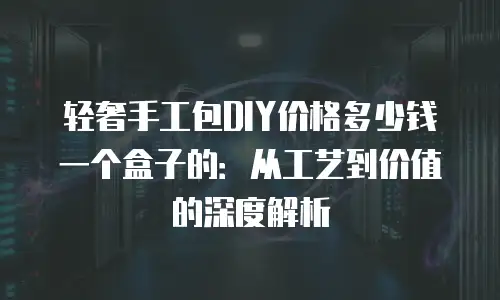轻奢手工包DIY价格多少钱一个盒子的：从工艺到价值的深度解析