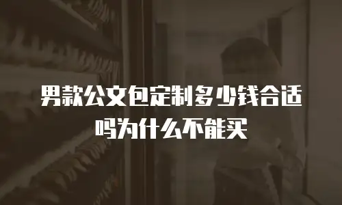 男款公文包定制多少钱合适吗为什么不能买