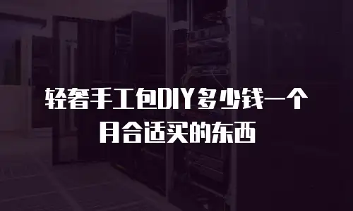 轻奢手工包DIY多少钱一个月合适买的东西