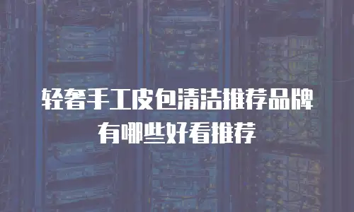 轻奢手工皮包清洁推荐品牌有哪些好看推荐