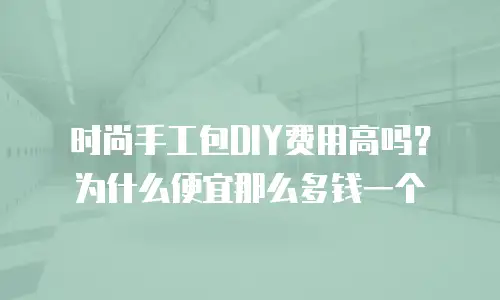 时尚手工包DIY费用高吗？为什么便宜那么多钱一个