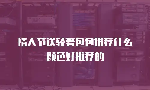情人节送轻奢包包推荐什么颜色好推荐的