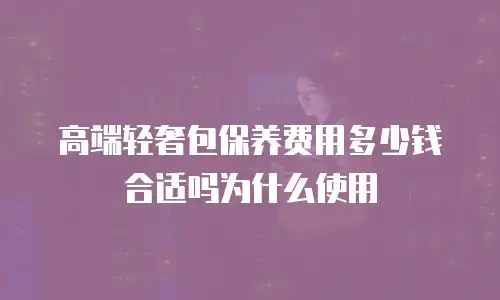 高端轻奢包保养费用多少钱合适吗为什么使用
