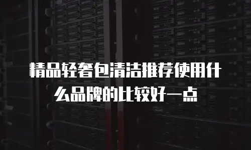 精品轻奢包清洁推荐使用什么品牌的比较好一点
