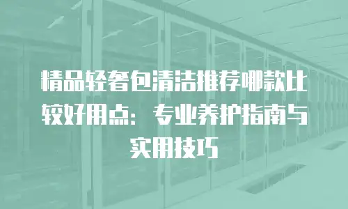 精品轻奢包清洁推荐哪款比较好用点：专业养护指南与实用技巧