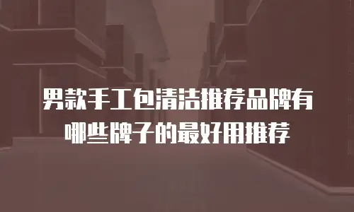 男款手工包清洁推荐品牌有哪些牌子的最好用推荐