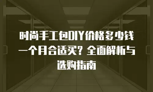 时尚手工包DIY价格多少钱一个月合适买？全面解析与选购指南
