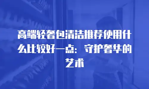 高端轻奢包清洁推荐使用什么比较好一点：守护奢华的艺术