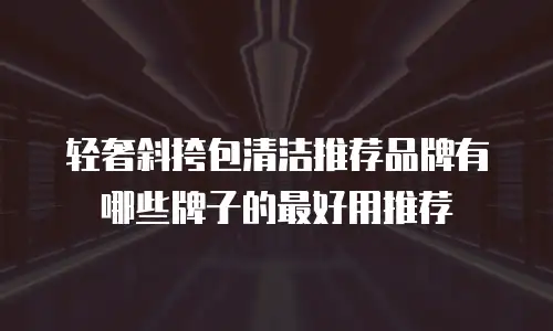 轻奢斜挎包清洁推荐品牌有哪些牌子的最好用推荐