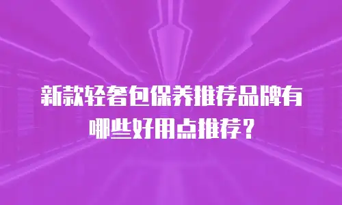 新款轻奢包保养推荐品牌有哪些好用点推荐？